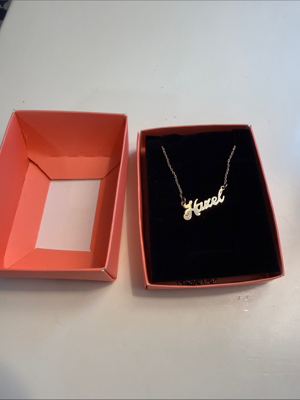 Gold Nameplate Necklace - Hazel